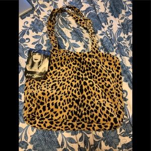 Betsey Johnson NWT VINTAGE 1985 leopard tote.